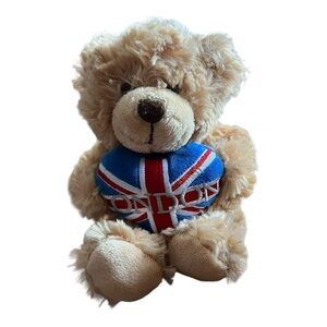 Keel Toys UK‎ Flag Heart Teddy Bear Collectible Plush Toy Stuffed Animal 6” Tall